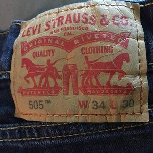 Men's Levi's 505 Denim Jeans - 34x30